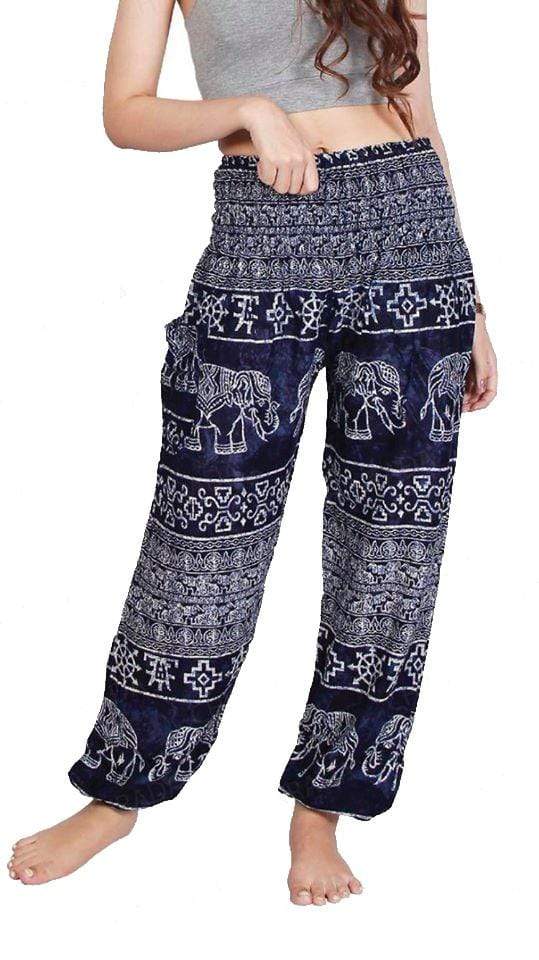 Lay Chang Tophit Dark Blue Elephant Pants - Elephant Shirt Store
