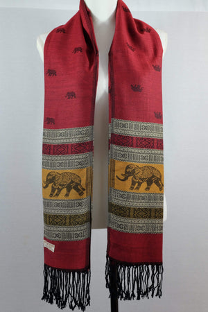 Elephant Shirt Store Women's Chang Dein Elephant Print Pashmina