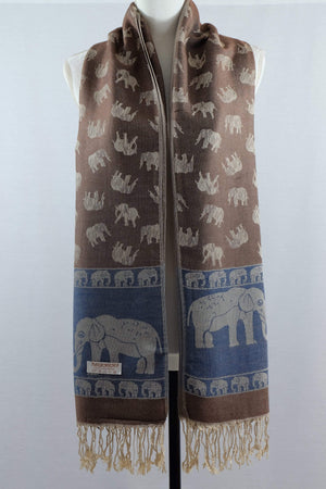 Elephant Shirt Store Women's Chang Lom Elephant Print Pashmina