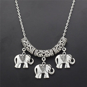 Indian Boho Style Elephant Pendant Necklace