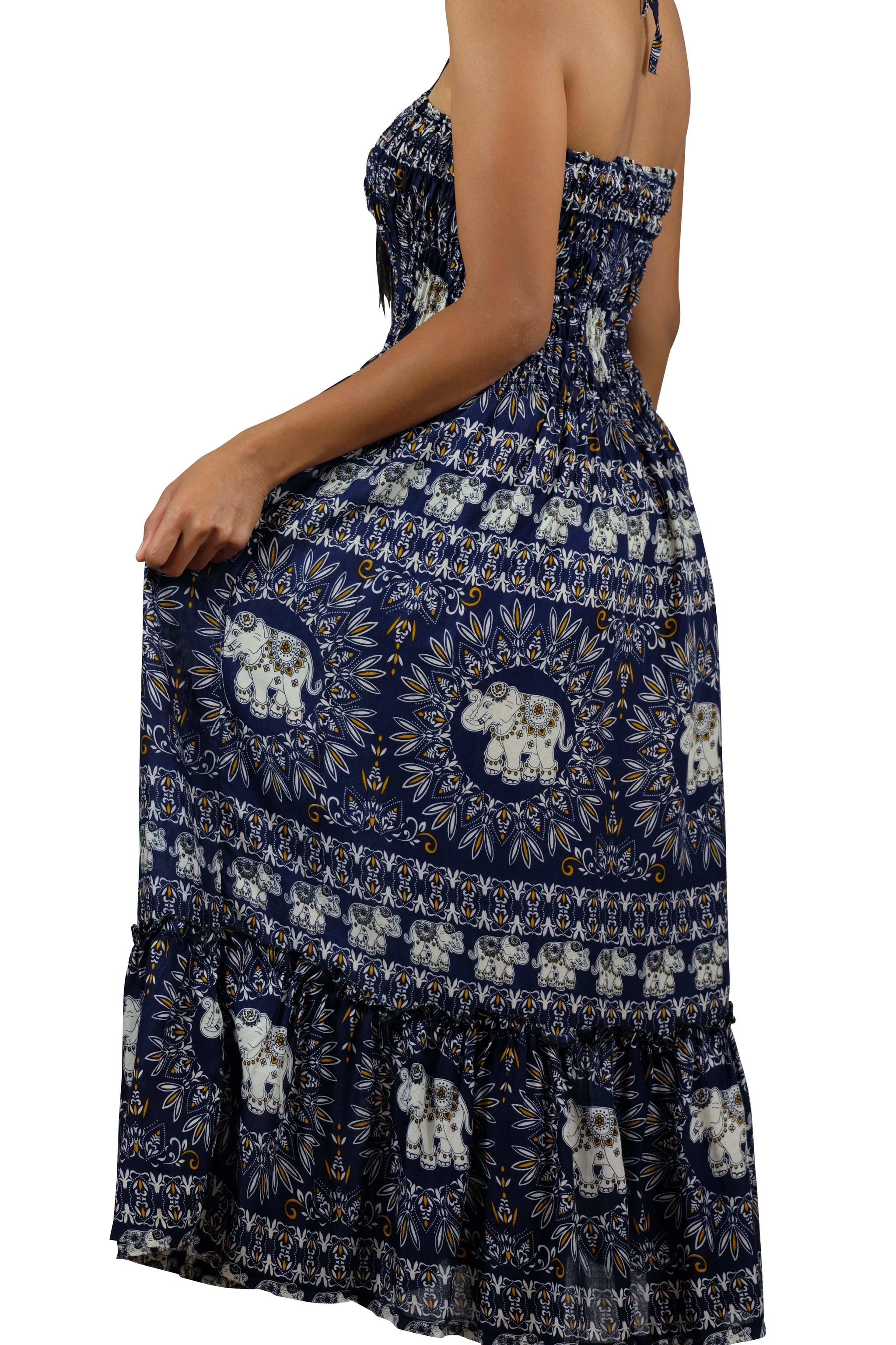 Chang DokPhlu Halter Elephant Dress Blue Chang DokPhlu Halter Elephant Dress Blue