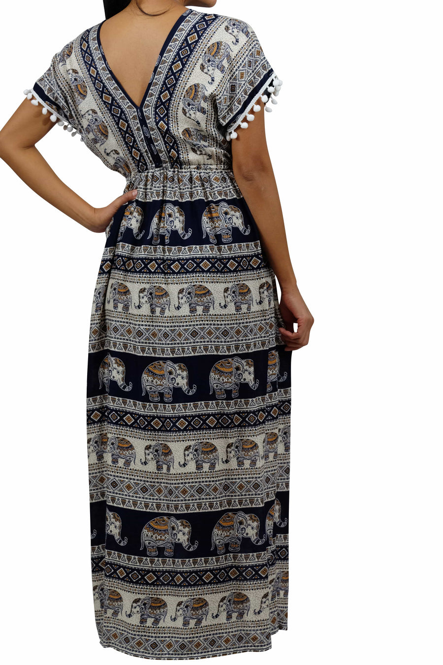 Elephant Shirt Store Dress Chang Tophit Bohemian Style Dark Blue