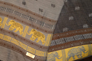 Elephant Shirt Store Shawl Charcoal and Graphite Gray Elephant Print Pashmina