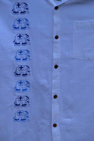 Elephant Shirt Store Shirt Gaai Chaang Elephant Shirt - Blue