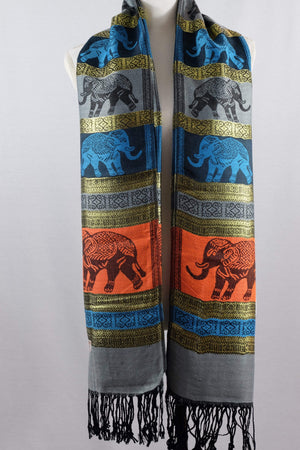 Elephant Shirt Store Women's A Chang Tong Elephant Print Pashmina