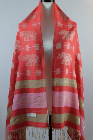 Elephant Shirt Store Women's B Chang Kom Elephant Print Pashmina