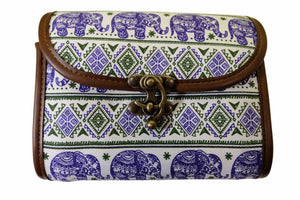 Handmade Elephant Shoulder Bag - Rectangular Purple