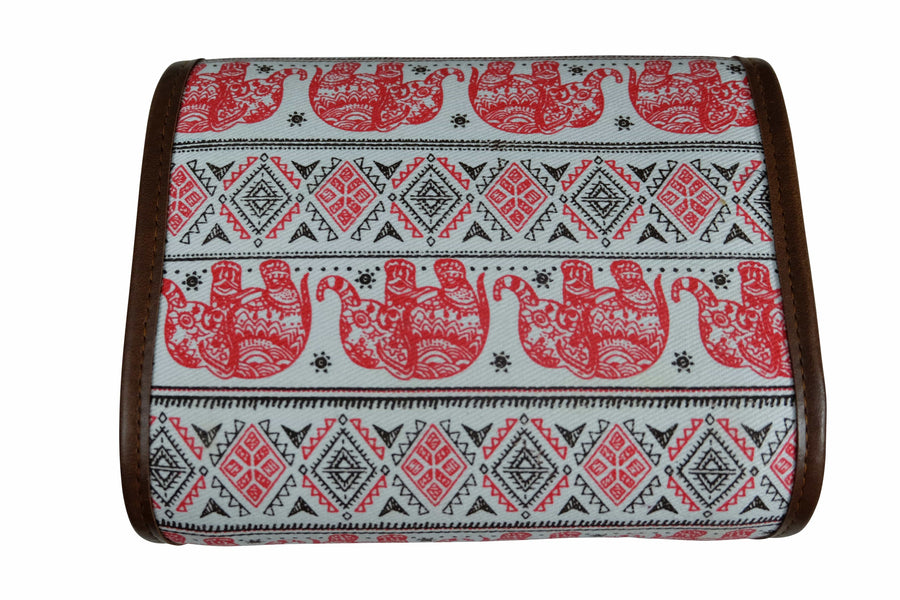 Handmade Elephant Shoulder Bag - Rectangular Red and Black