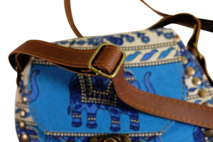 Handmade Elephant Shoulder Bag -  Style A Blue