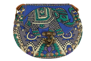 Handmade Elephant Shoulder Bag -  Style A Blue, Green, Grey