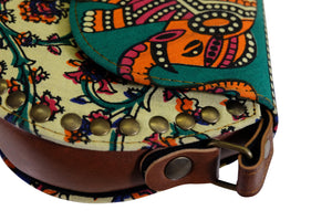 Handmade Elephant Shoulder Bag -  Style A Green, Red, Orange