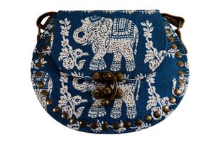 Handmade Elephant Shoulder Bag -  Style B Blue