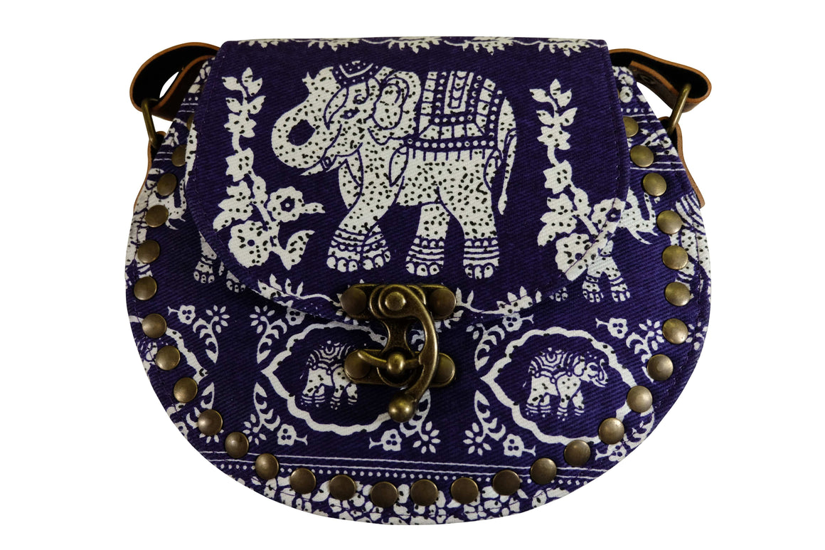 Handmade Elephant Shoulder Bag -  Style B Purple