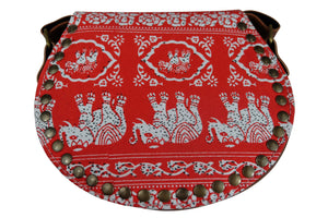 Handmade Elephant Shoulder Bag -  Style B Red
