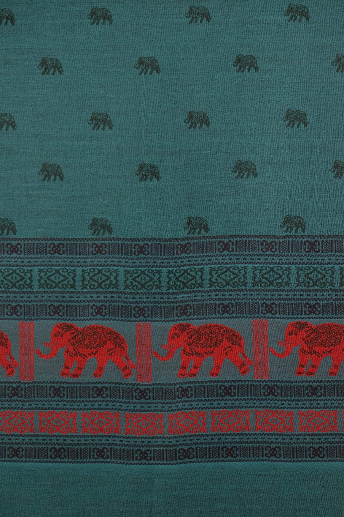 Marching Mini Elephant Print Pashmina