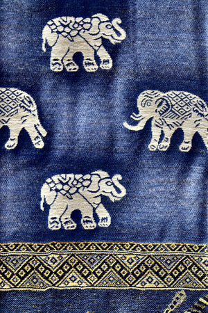 Ornate Elephant Print Pashmina