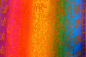 Rainbow Elephant Print Pashmina
