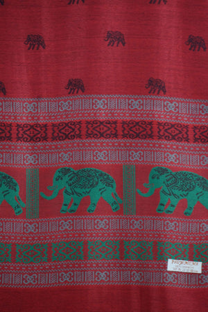 Marching Mini Elephant Print Pashmina